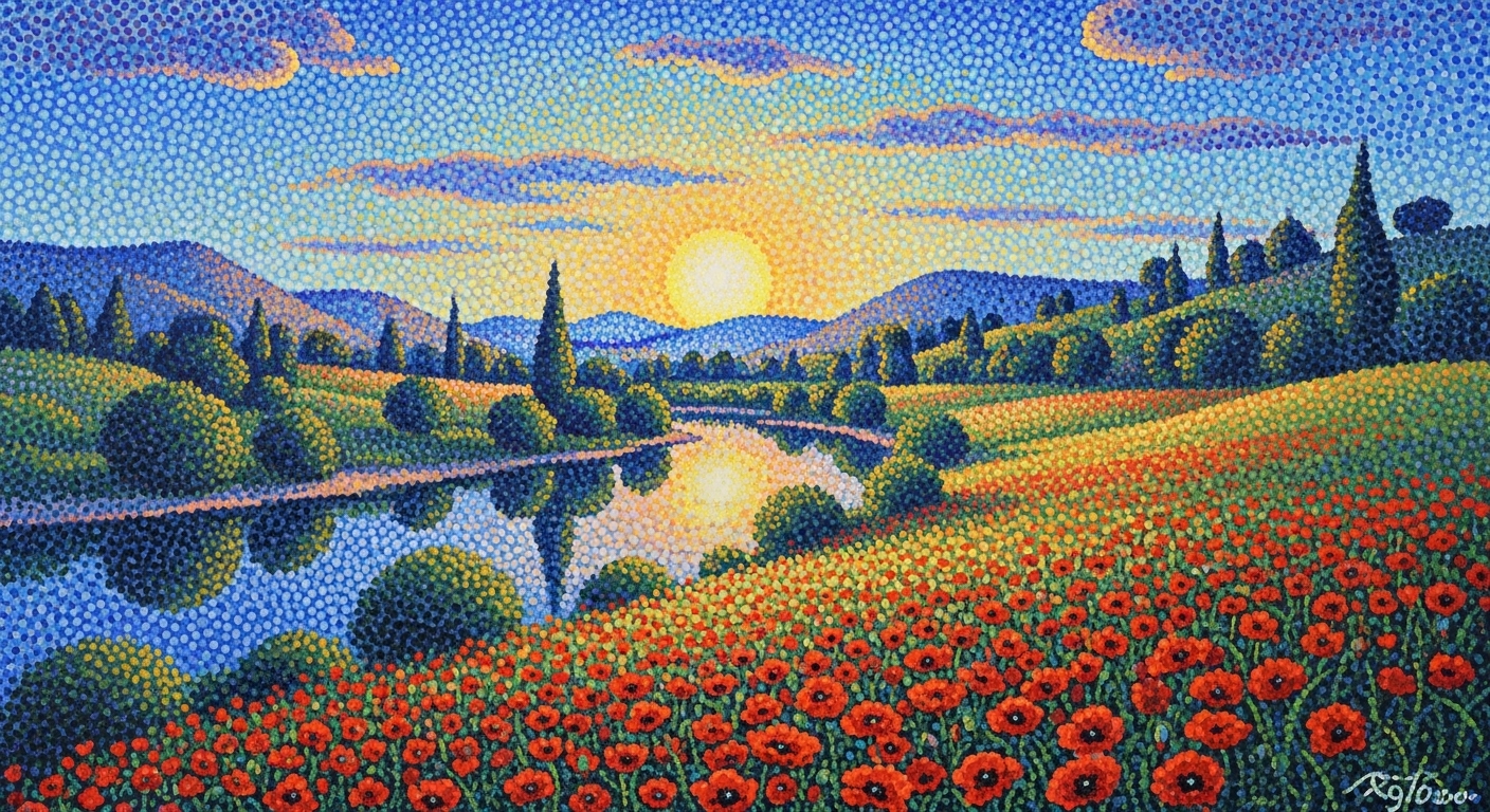 Pointillism: Teknik Melukis dengan Ribuan Titik Warna