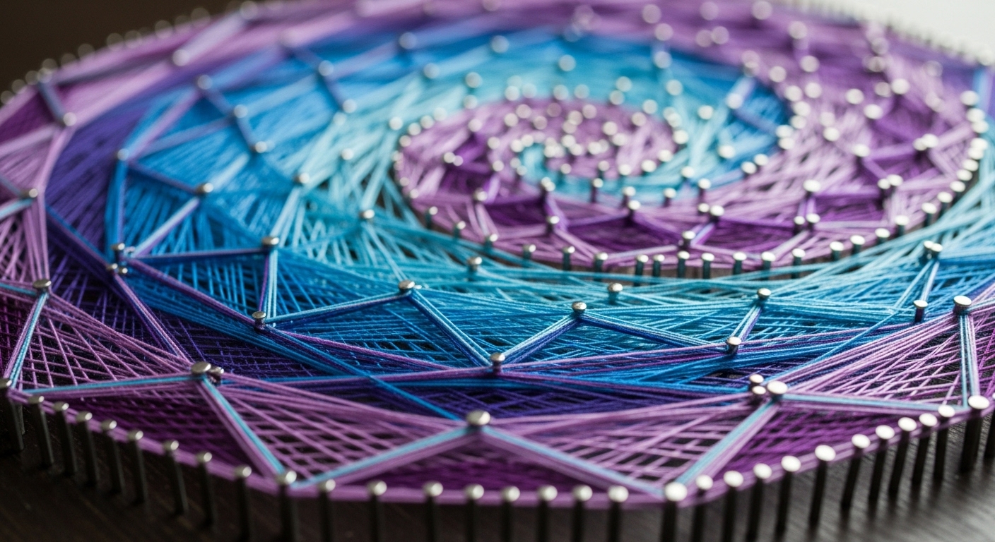 Seni String Art: Menciptakan Gambar dari Benang dan Paku